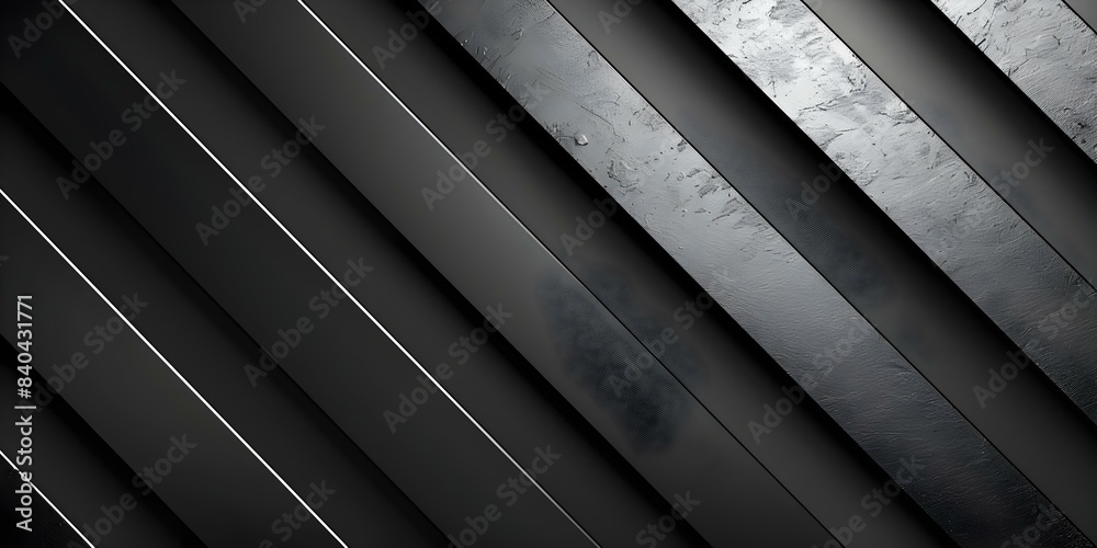 Obraz premium Elegant black and grey gradient backgrounds with metallic stripes for luxury designs. Concept Luxury Designs, Elegant Black Backgrounds, Grey Gradient, Metallic Stripes