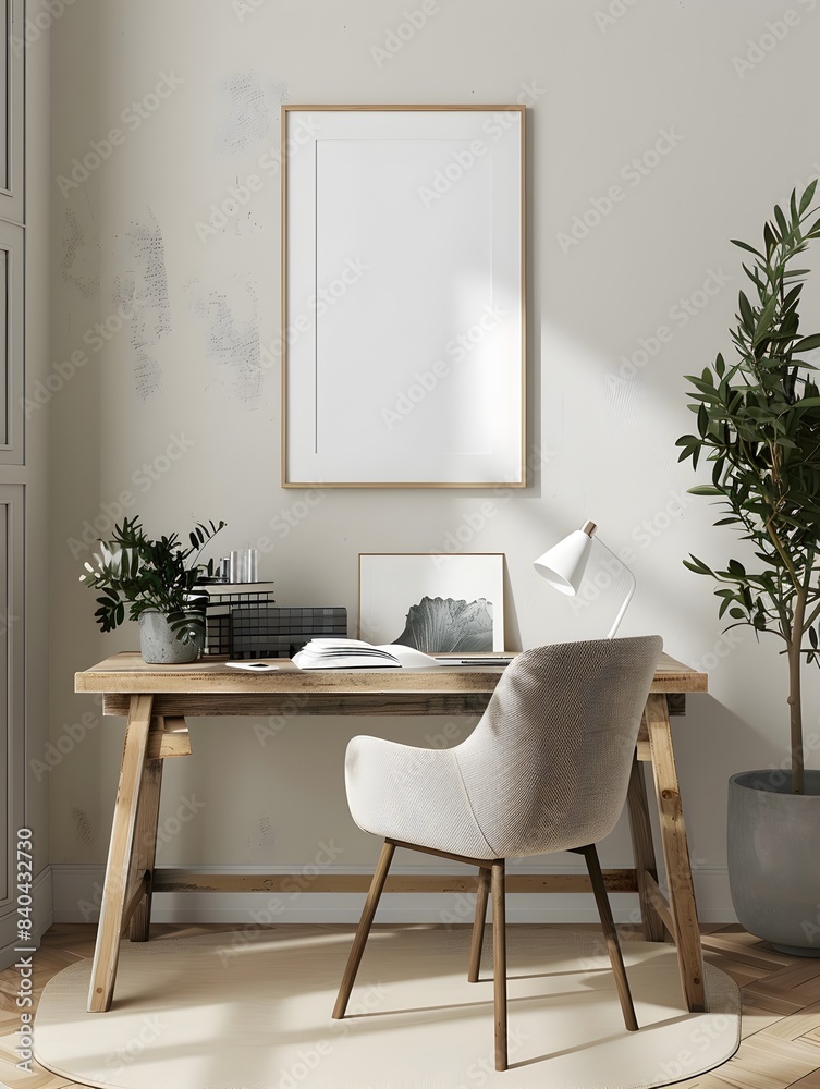 Cozy and Productive Home Office Workspace with Natural Decor Elements Cozy and Productive Home Office Workspace with Natural Decor Elements