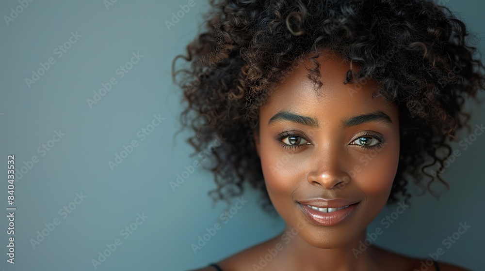 female multiracial portrait over grey background in a studio.stock photo female multiracial portrait over grey background in a studio.stock photo