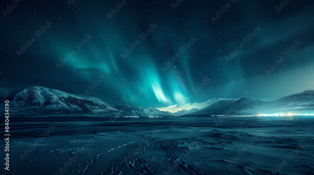 view of the northern lights at night time, seen in Alaska view of the northern lights at night time, seen in Alaska