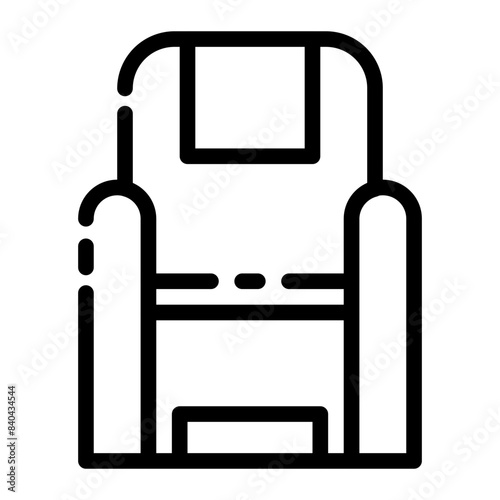 airplane passenger waiting seats cutline icon