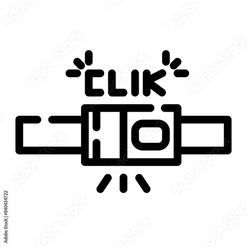  the seat belt makes a -click- sound cutline icon