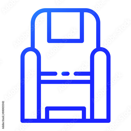 airplane passenger waiting seats gradient icon