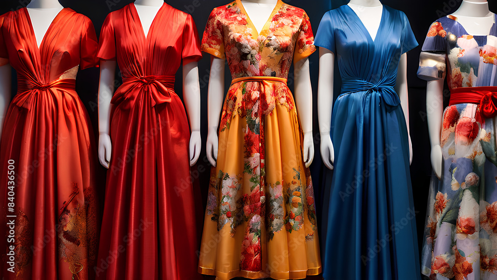 Fototapeta premium Beyond the Sketch - Bringing Printed Dress Designs to Life