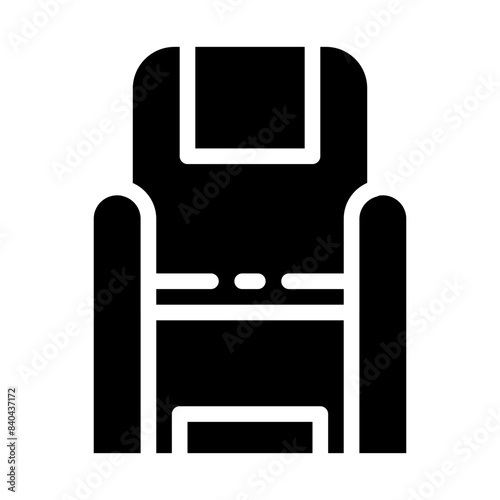 airplane passenger waiting seats solid icon