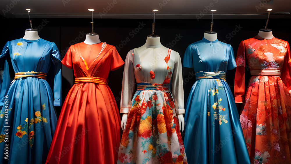 Obraz premium Beyond the Sketch - Bringing Printed Dress Designs to Life