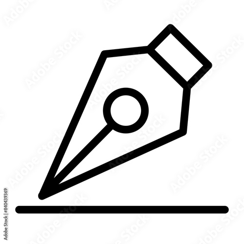 nib or pen point line icon