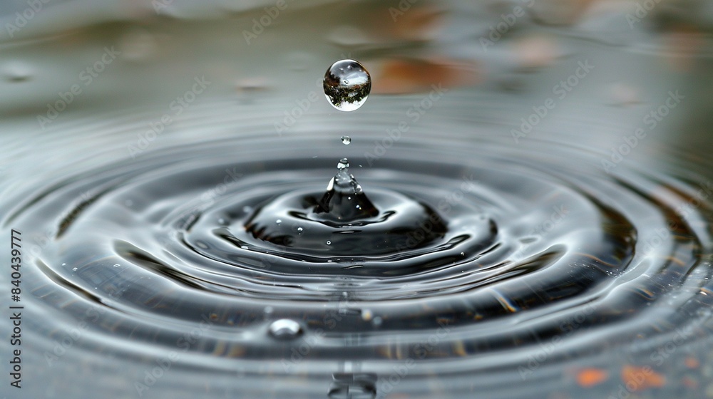 A close-up of a water droplet containing another water droplet A close-up of a water droplet containing another water droplet