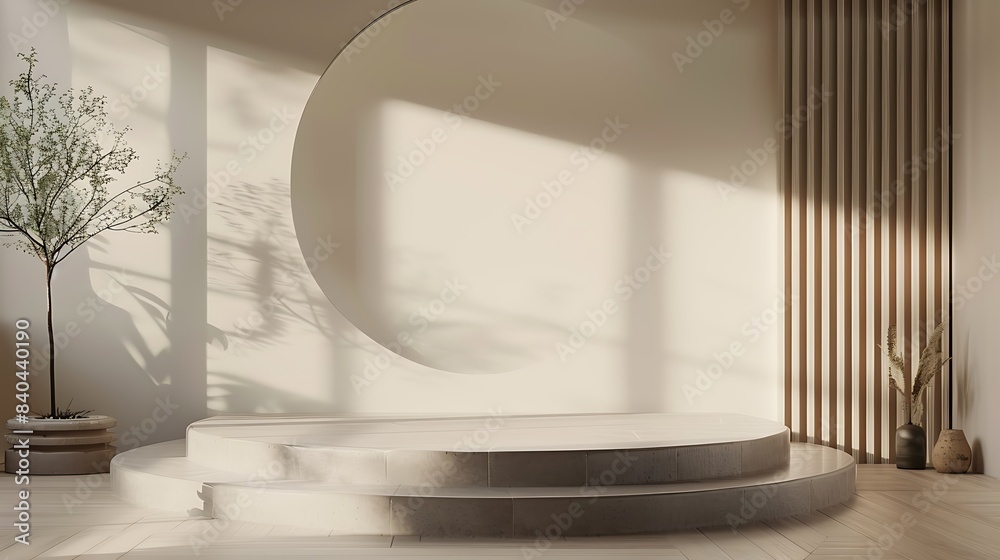 showroom, advertising, presentation, show, floor, light, wall, pastel, stand, object, mockup, 3d, geometric, background, pedestal, empty, modern, illustration, design, product, abstract, shape, displa