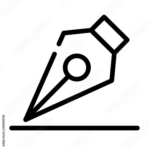 nib or pen point cutline icon
