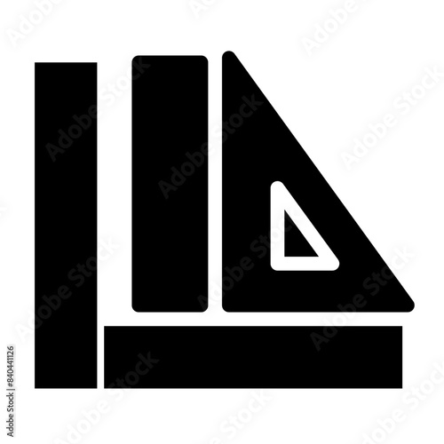 various kinds of rulers glyph icon