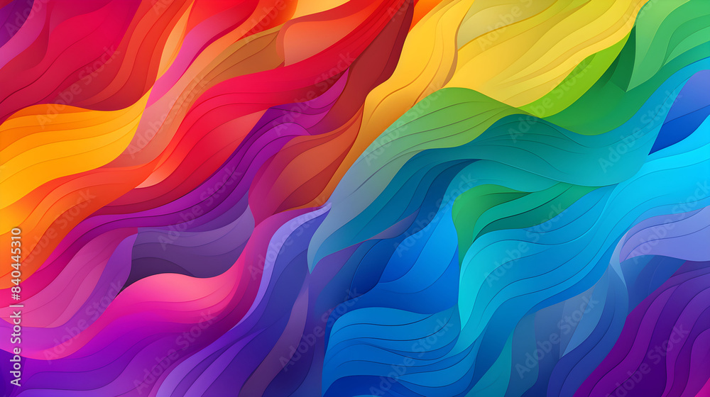 Abstract rainbow pride month background with colorful wavy design for LGBTQIA banner. Abstract rainbow pride month background with colorful wavy design for LGBTQIA banner.