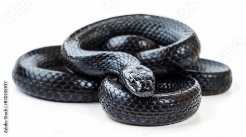 deadly black mambas Isolated on white background. poison animal concept for designer
