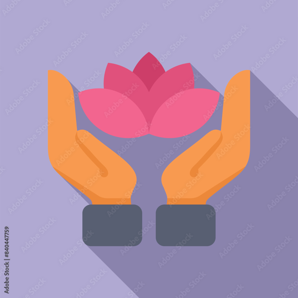 Two hands gently cupping a pink lotus flower, representing environmental protection and conservation Two hands gently cupping a pink lotus flower, representing environmental protection and conservation
