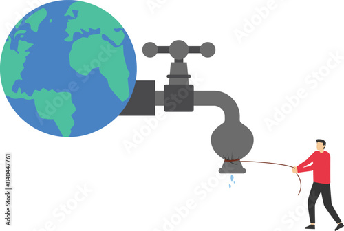 Tighten the valve to prevent the leakage of resources

