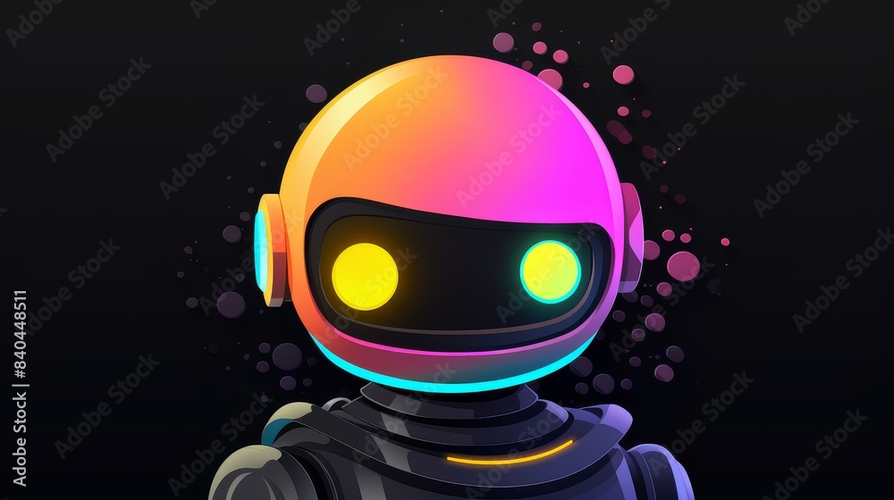 Unique abstract chatbot icon design with speech talk bubble element. Unique abstract chatbot icon design with speech talk bubble element.