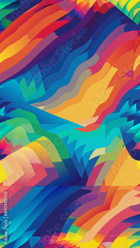 The image features a stunning gradient background that smoothly transitions through a range of vibrant colors.