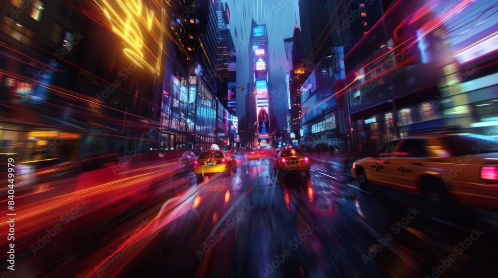 Motion speed lighting in the city Motion speed lighting in the city