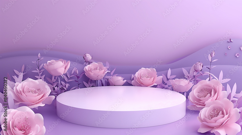 Podium background flower rose product pink 3d spring table beauty stand display nature white. Garden rose floral summer background. Podium background flower rose product pink 3d spring table beauty stand display nature white. Garden rose floral summer background.