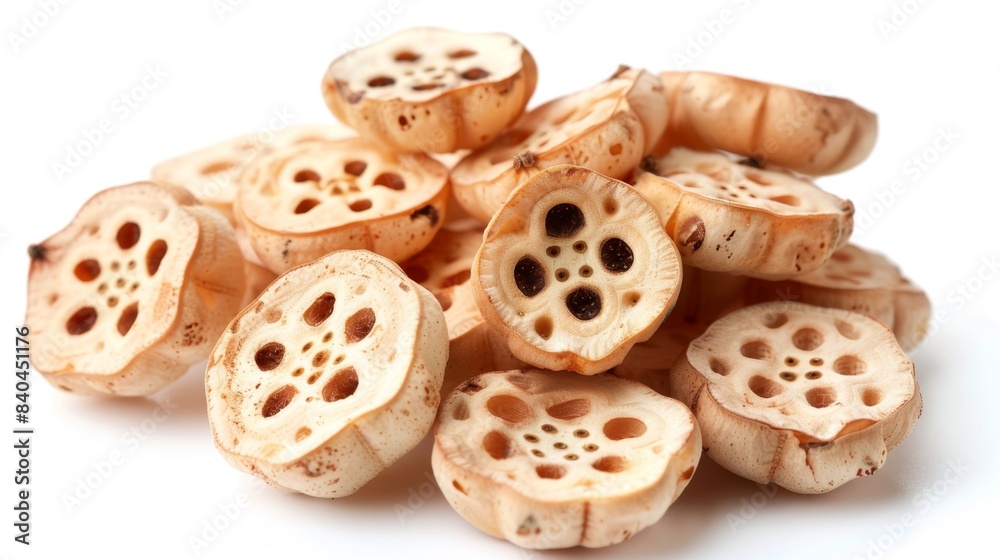 dried lotus seeds Isolated on white background. cooking ingredients for healthful food concept for designer dried lotus seeds Isolated on white background. cooking ingredients for healthful food concept for designer