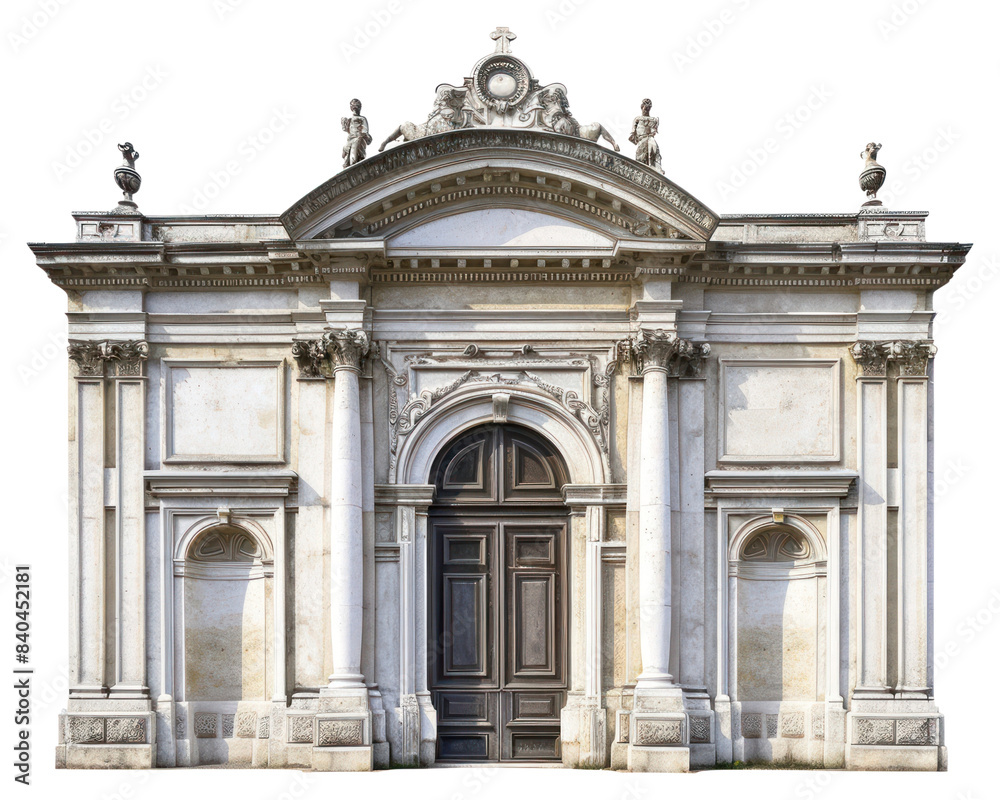 Obraz premium PNG Baroque architecture building white background spirituality.