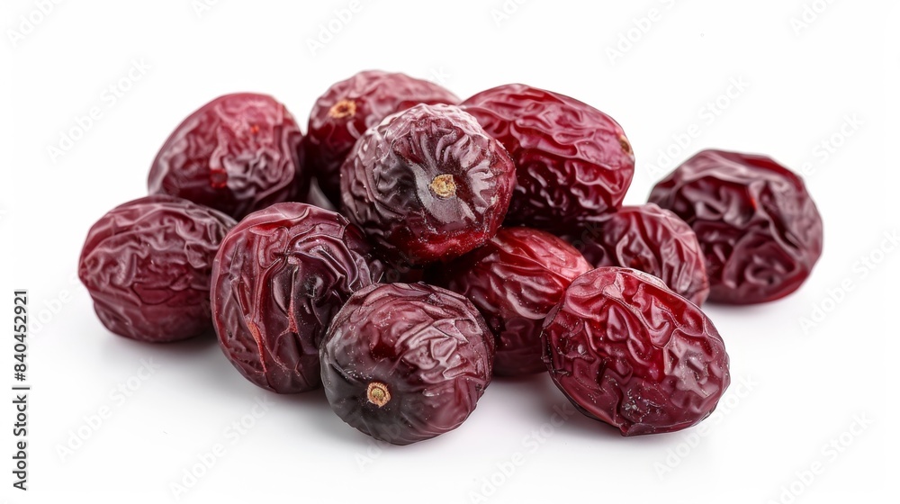 dried red dates Isolated on white background. cooking ingredients concept for designer dried red dates Isolated on white background. cooking ingredients concept for designer