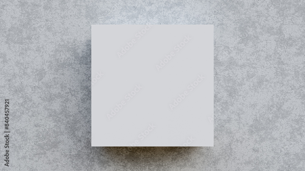 Concrete Background. Box placed on concrete for a minimalist background. 3D Render. Concrete Background. Box placed on concrete for a minimalist background. 3D Render.