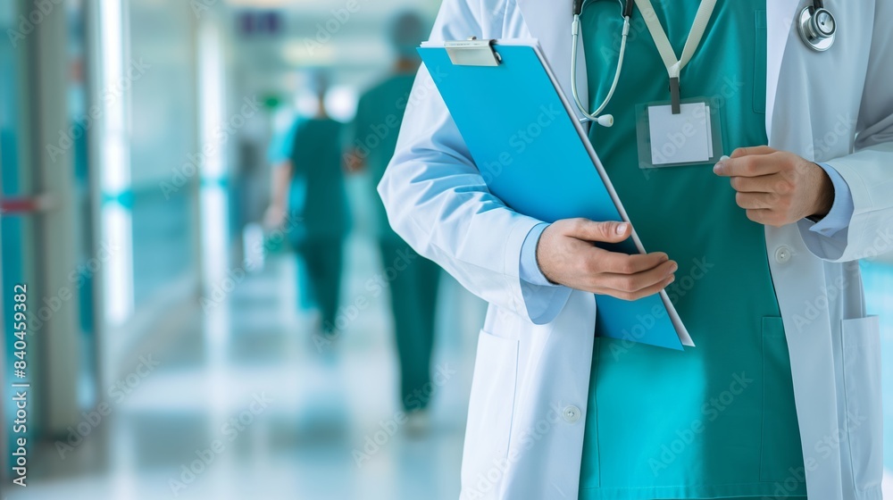 Doctor holding a folder