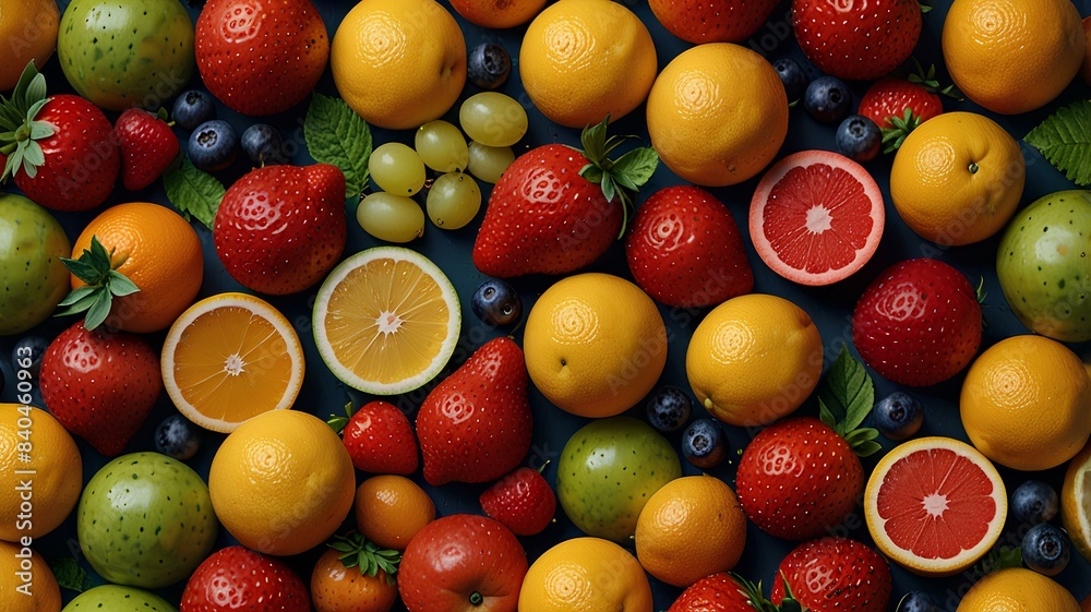 Seamless pattern background of Colorful Fresh Fruits bursting with colorful fresh fruits such oranges. Seamless pattern background of Colorful Fresh Fruits bursting with colorful fresh fruits such oranges.