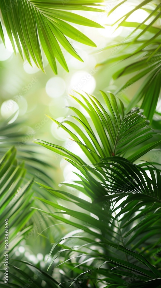 Vertical wallpaper with palm leaves Vertical wallpaper with palm leaves