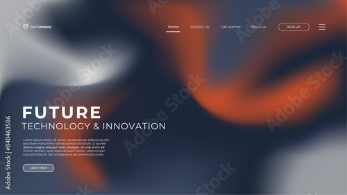 Landing page modern background with abstract and colorful concept