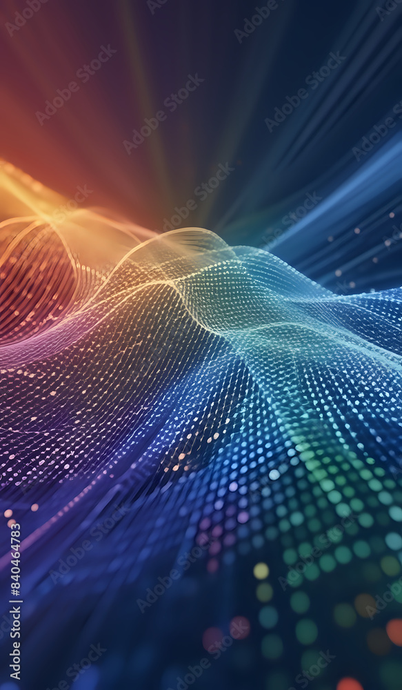 Rainbow digital networking, internet, cyber and business background Rainbow digital networking, internet, cyber and business background