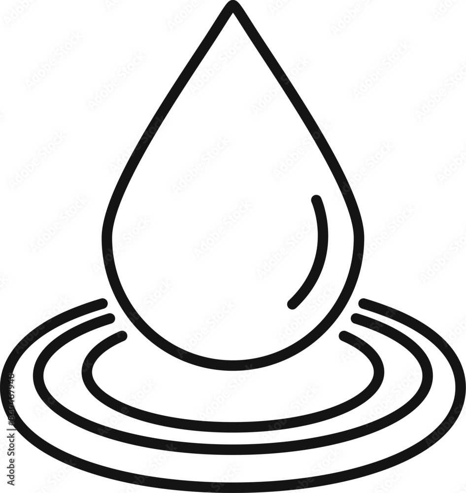 Clean, minimalistic illustration of a water drop, perfect for eco themed designs Clean, minimalistic illustration of a water drop, perfect for eco themed designs