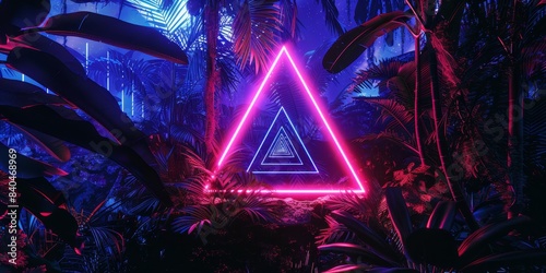 Illuminated Triangle in a Neon Jungle