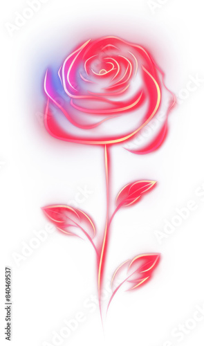 Wallpaper Mural PNG  Rose neon abstract flower. AI generated Image by rawpixel. Torontodigital.ca