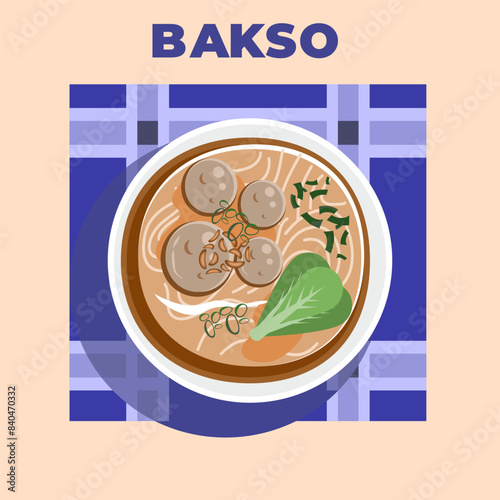 Traditional food bakso Indonesia