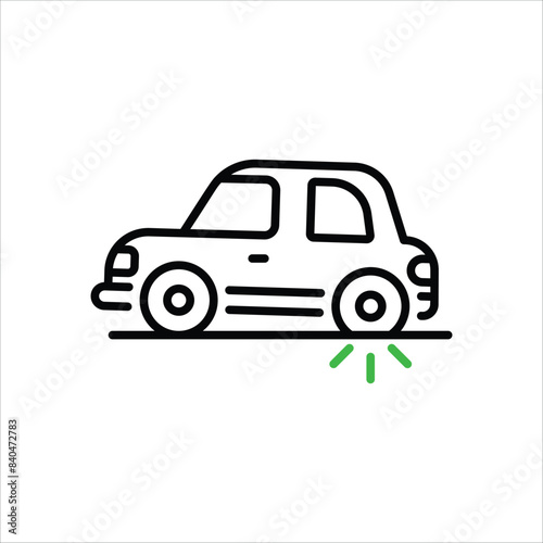 Flat Tire vector icon