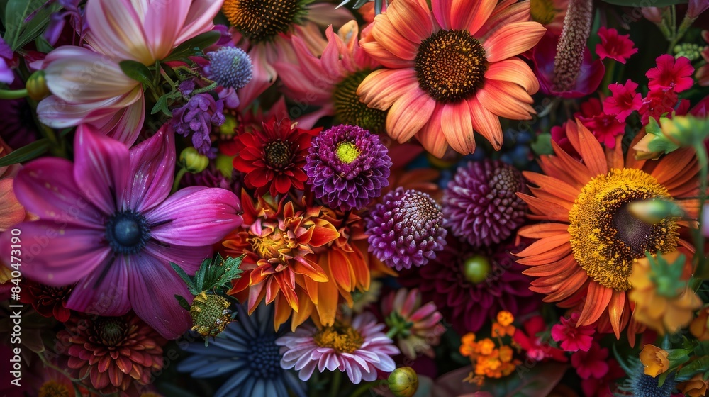 A close-up of a vibrant bouquet of mixed flowers in various stages of bloom. The photograph showcases the delicate textures and rich colors of the petals, celebrating the beauty of nature. A close-up of a vibrant bouquet of mixed flowers in various stages of bloom. The photograph showcases the delicate textures and rich colors of the petals, celebrating the beauty of nature.