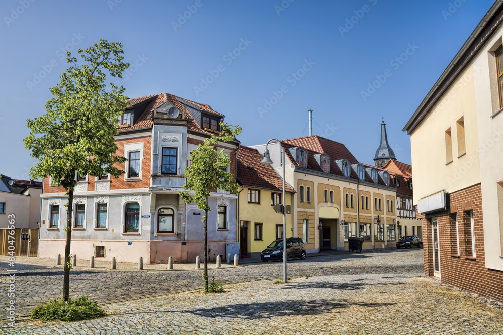 haldensleben, deutschland - panorama in der altstadt
