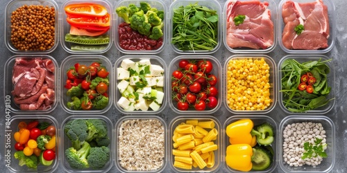 Wallpaper Mural Plastic Container Filled With Various Types of Food Torontodigital.ca