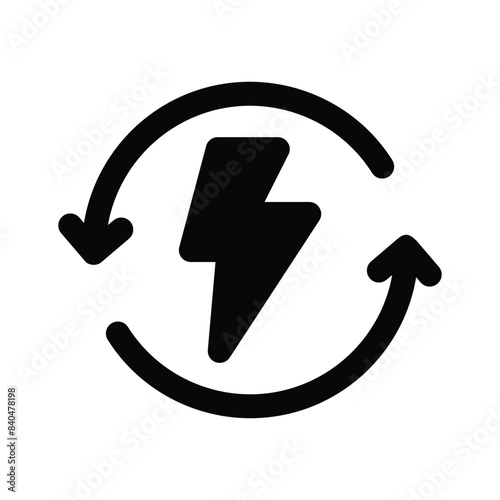 Creatively crafted recycle energy icon design in modern style
