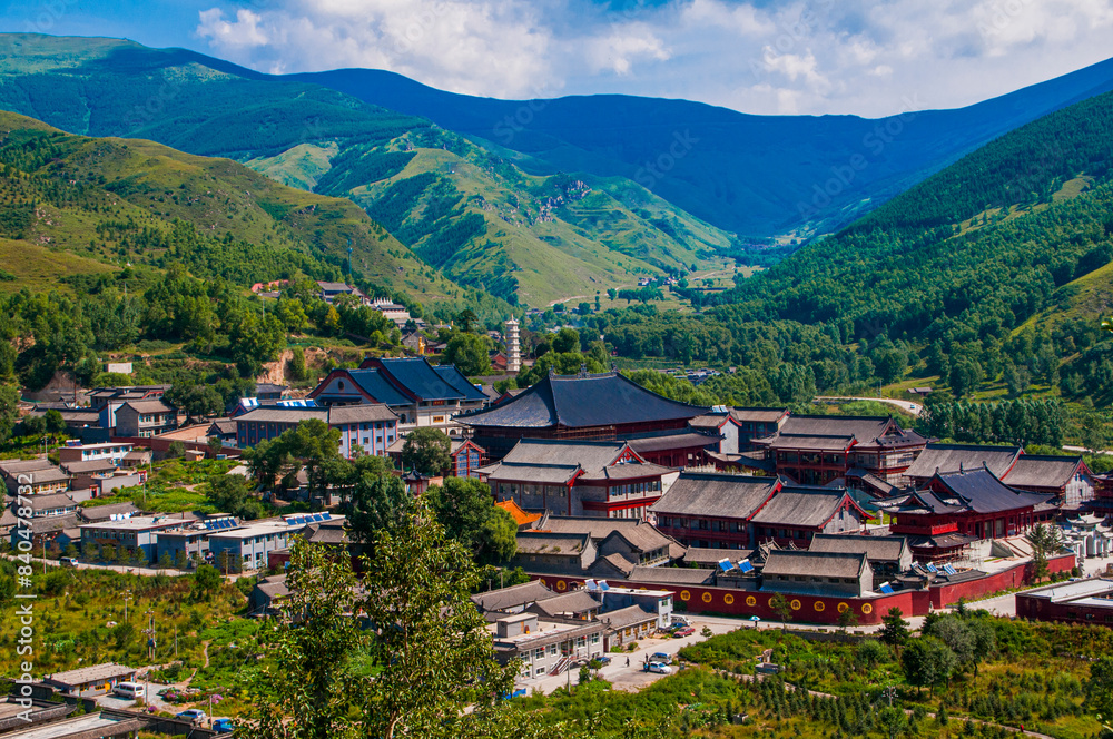 The monastery complex of Wudai Shan (Mount Wutai), UNESCO World Heritage Site, Shanxi The monastery complex of Wudai Shan (Mount Wutai), UNESCO World Heritage Site, Shanxi