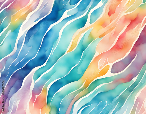 Colorful watercolor textured water pattern