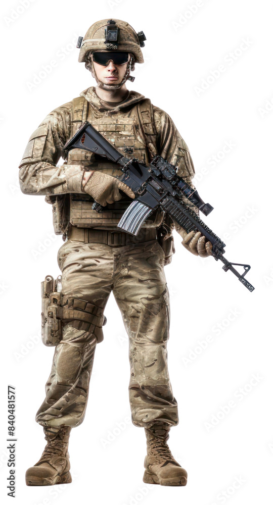 Fototapeta premium PNG United kingdom soldier military weapon rifle.