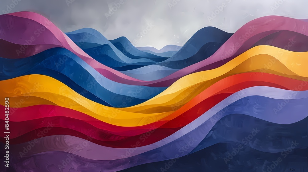 Fantasy abstract colorful landscape illustration poster background Fantasy abstract colorful landscape illustration poster background