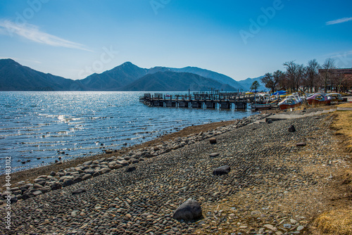 Lake Chuzenji (Chuzenjiko) in Chuzenjiko Onsen, UNESCO World Heritage Site, Nikko, Tochigi Prefecture, Kanto, Honshu photo