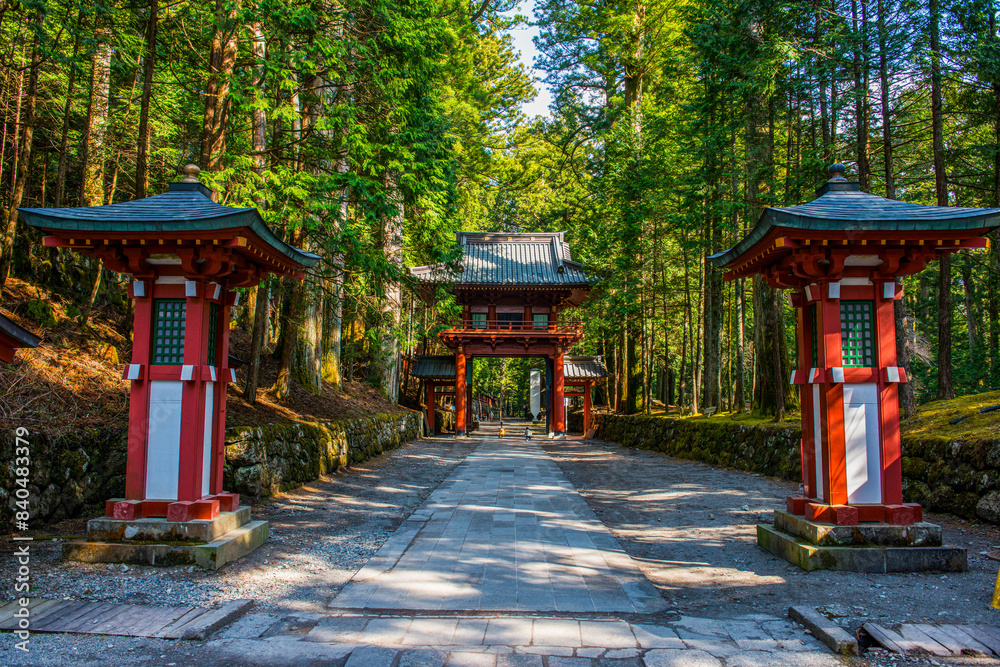 Entrance gate to the Futarasan Shrine, UNESCO World Heritage Site, Nikko, Tochigi Prefecture, Kanto, Honshu Entrance gate to the Futarasan Shrine, UNESCO World Heritage Site, Nikko, Tochigi Prefecture, Kanto, Honshu