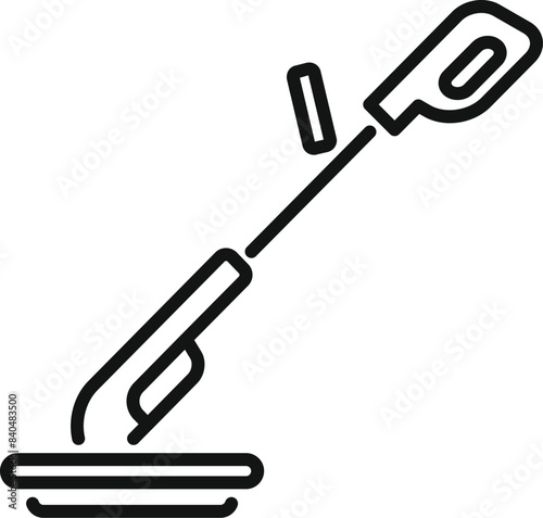 Minimalist vector illustration of a simple outlined spatula flipping icon for cooking and kitchen utensil design, perfect for web, app, menu, blog, or restaurant logo