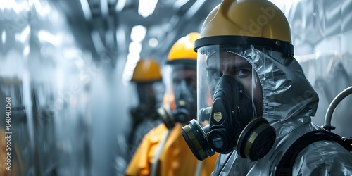 Safety protocols for entering confined spaces focusing on ventilation monitoring for safety. Concept Confined Spaces, Ventilation Monitoring, Safety Protocols, Workplace Health, Hazard Prevention photo
