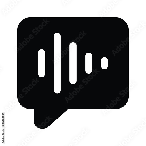 Get this beautifully designed icon of voice recognition, customizable vector